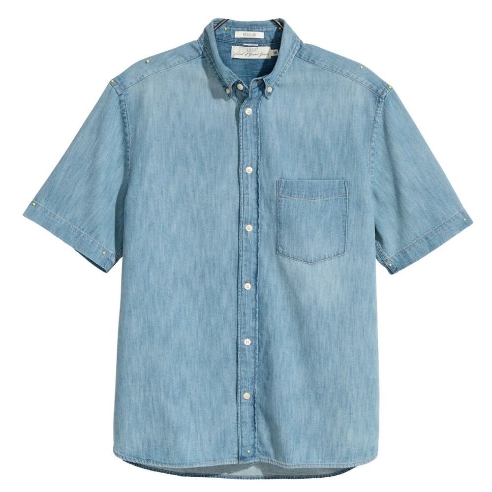 GAP DENIM SHORT SLEEVED BUTTON DOWN SHIRT TEEN ( UNISEX) SZ XXXL 18-20